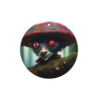 Elves On The Tree Pattern Car Air Fresheners 6 Pcs Round Shape Hanging Aromatherapy Tablets Scented Fresheners For Bedroom Bathroom