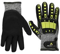 Elvex Delta Plus VV910JA09 Safety Gloves - Polyethylene/Neoprene - Sz 8, Capacity, Volume, Polyethylene/Neoprene Reinforcement, 9, Yellow