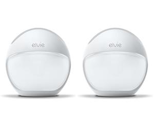 Elvie Curve Manual Breast Pump- Silicone Breast Milk Collector, Wearable Hands-Free Pump for Letdown Collection, Kick-Proof Portable in-Bra Milk Catcher for Breastfeeding (4oz/120ml) (Pack of 2)