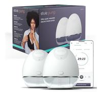 Elvie Double Wearable Breast Pump (21mm/24mm Nipple Shields) - SmartRhythm 3-Mode Electric Breastfeeding Pump, Hands-Free in-Bra, Wireless & Tubeless, App Controlled, Portable, Ultra-Quiet, BPA-Free