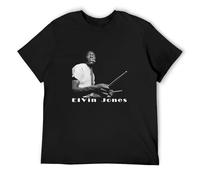 Elvin Jones Drummer Jazz Music T-Shirt Men T-Shirt Black XXL