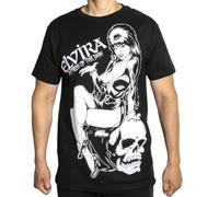 Elvira Mistress of The Dark Comic Skull Glow Jumbo Print Gothic Horror T-Shirt, Black, 3XL