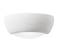 elvira unglazed ceramic wall light in white