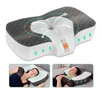 Elviros Cervical Memory Foam Neck Pillow for Side Sleeping, Ergonomic Pillow for Back and Stomach Sleepers, Adjustable Bed Pillow (Dark Grey)
