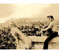 Elvis and Marilyn Monroe 11 X 14 - Magnificent Portrait - Original Artwork - NYC - Hollywood Royalty - New York City - Very Rare Piece - Poster Art Print