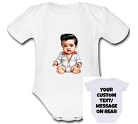 ELVIS Baby Grow Customisable Personalised Unique Baby Vest Babygrow Boys Girls Unisex Cute Top Bodysuit PRESLEY