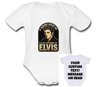 Elvis Baby Grow Customisable Personalised Unique Vest Babygrow Girls Boys Unisex top cute Bodysuit Custom Text Presley Listening to