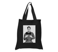 Elvis Black Cotton Tote Bag | Heavyweight 8 oz Durable & Reusable Shopping Bag | 36 cm x 40 cm | For gift, Present, Student, Teacher, Bride, Souvenir, eco-friendly