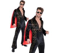 Smiffys Elvis Black Rhinestone Costume
