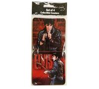 Elvis Coasters Red '68 Name, The King Red