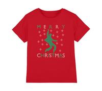 Elvis Dancing Ugly Christmas Kids T Shirt, Red, 5-6