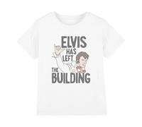 Elvis Has Left The Building Kids T Shirt, White, 12-13