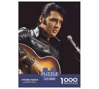 Elvis Jigsaw Puzzles Puzzle for Adults Kids. 1000 Pieces The King Impossible Challenge Toy Educational Game Home Decoration for Adults& Kids Age 14 Years Up 38x26cm/1000pcs