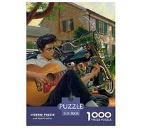 Elvis Jigsaw Puzzles Puzzle for Adults Kids. 1000 Pieces The King Whimsical Challenge Toy Educational Games Home Decoration for Adults& Kids Age 14 Years Up 38x26cm/1000pcs