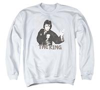 Elvis Mens Fighting King Sweater, Medium, White