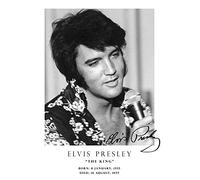 Elvis Poster - Tribute - Signed (Copy) A3# 121 - Elvis Presley - The King - Born 8 January 1935 - Died 16 August 1977 - A3 Poster - Print - Picture
