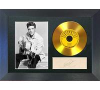 Elvis Presley #131 GOLD DISC Thats All Right Signed Autograph Mounted Reproduction A4 Print (Black Frame)