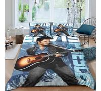 Elvis Presley 3D Printed Duvet Covers Bedding with Pillowcase 3 Pcs with Zipper Closure Quilt Covers for Teens And Adults Bedroom Decor Comforter Cover King(220x240cm)