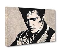 Elvis Presley Art Deco Canvas Wall Art Print 30x20 Inch