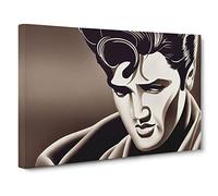 Elvis Presley Art Deco Vol.1 Canvas Print | Gallery Wrapped 30mm Frame Wall Decor | 30x20 inches | Ready to Hang | Art Deco Picture | Living Room Bedroom Lounge Office