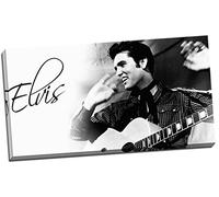 Elvis Presley Black & White Canvas Print Picture Wall Art Large 30x16 Inches