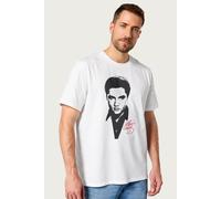 Elvis Presley Black & White Portrait T-Shirt Elvisly Yours White XXL