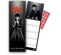 Elvis Presley Calendar 2026 Slim Wall Calendar Gift Present with FREE Organising Stickers Included