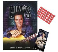 Elvis Presley Calendar 2027 & Slim Diary Gift Set Bundle Present with Free Organising Stickers
