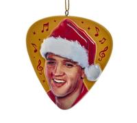 Elvis Presley Christmas Ornament 3-D Double Sided Elvis in Santa Hat Holiday Tree Decoration