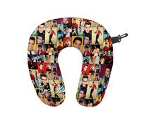 Elvis Presley Colourful Montage Travel Neck Pillow - Neck Support Cushion