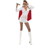 Elvis Presley Costume Ladies Mens Elvis 1960s Fancy Dress Rockstar Elvis