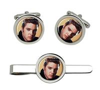 Elvis Presley Cufflinks and Tie Clip Set