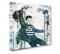 Elvis Presley Dancing Canvas Print | Gallery Wrapped 30mm Frame Wall Art | 14x14 inches | Ready to Hang | Abstract Picture | Living Room Bedroom Lounge Office