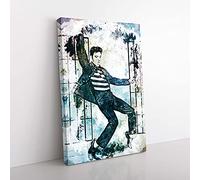 Elvis Presley Dancing in Abstract Canvas Wall Art Print 30x20 Inch
