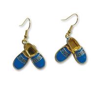Elvis Presley Dangling Metal Blue Suede Shoes Earrings - Mid-South Products