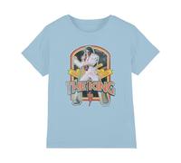 Elvis Presley Distressed King Kids T Shirt, Light Blue, 9-11