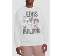 Elvis Presley Elvis Has Left The Building Sweatshirt, White | Size: Small Elvis Presley White S
