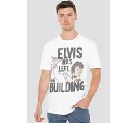 Elvis Presley Elvis Has Left The Building T-Shirt, White | Size: Large Elvis Presley White L
