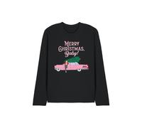 Elvis Presley Elvis Merry Christmas Baby Long Sleeve T-Shirt, Black | Size: Medium Elvis Presley Black M