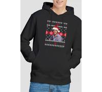 Elvis Presley Elvis Ugly Christmas Sweater Hoodie, Black | Size: Large Elvis Presley Black L