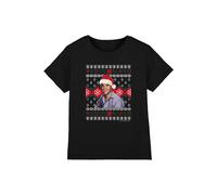 Elvis Presley Elvis Ugly Christmas Sweater Kids T-Shirt, Black | Size: 5-6 Years Elvis Presley Black 5-6 Years