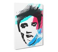 Elvis Presley Face Art V2 Canvas Print | Gallery Wrapped 30mm Frame Wall Art | 20x14 inches | Ready to Hang | Modern People Picture | Living Room Bedroom Lounge Office
