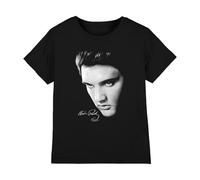 Elvis Presley Face Kids T Shirt, Black, 5-6