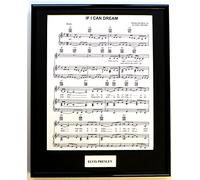 ELVIS PRESLEY/FRAMED SONGSHEET/IF I CAN DREAM (Can be personalised)