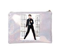 Elvis Presley Gifts Elvis Make Up Bag Cosmetic Bag Pouch Travel Makeup Pouch Storage Organiser for Women Champagne Glitter Bag