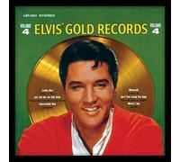 Elvis Presley Gold Record 12" Album Cover Framed Print, MDF, Multi-Colour, 32 x 32 x 1.5 cm
