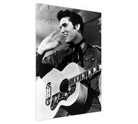 Elvis Presley Guitar Iconic Celebrity Wall Art Prints - Stylish Canvas Decor for Office, Bedroom, Home Large (61 x 41 cm - 24" x 16" inch)