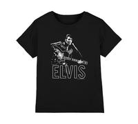 Elvis Presley Guitar in Hand Kids T Shirt, Black, 9-11