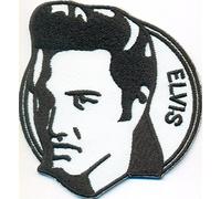 ELVIS Presley Head Rockabilly Rocker, Biker 60`s Vintage Iron on Patch Badge