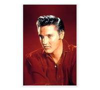 Elvis Presley I Poster 14 x 21 cm Red Wall art Wall decor